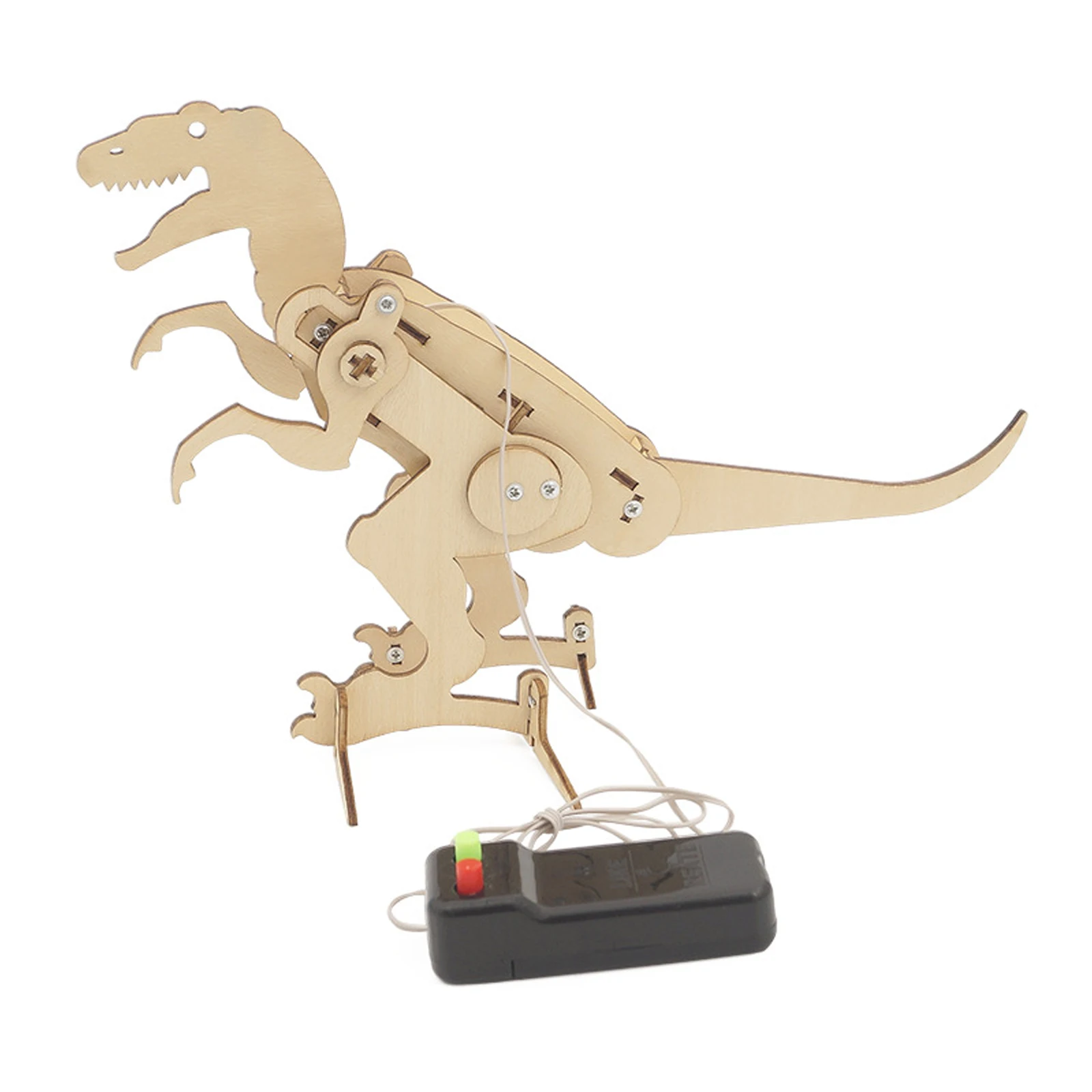 Wood Model Hand Made DIY Toys Remote Controlled Robot Tyrannosaurus STEM Toys Science Experiment Kit Technology Puzzle Toys Kids