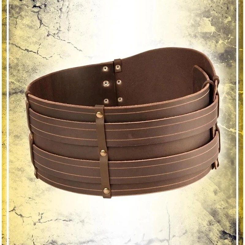 Ceinture de Carnaval en Cuir PU pour Homme, Large, Médiéval, Steampunk, Gothique, Équipement de Protection de Taille, Viking, Samouraï, oral alier, Cosplay