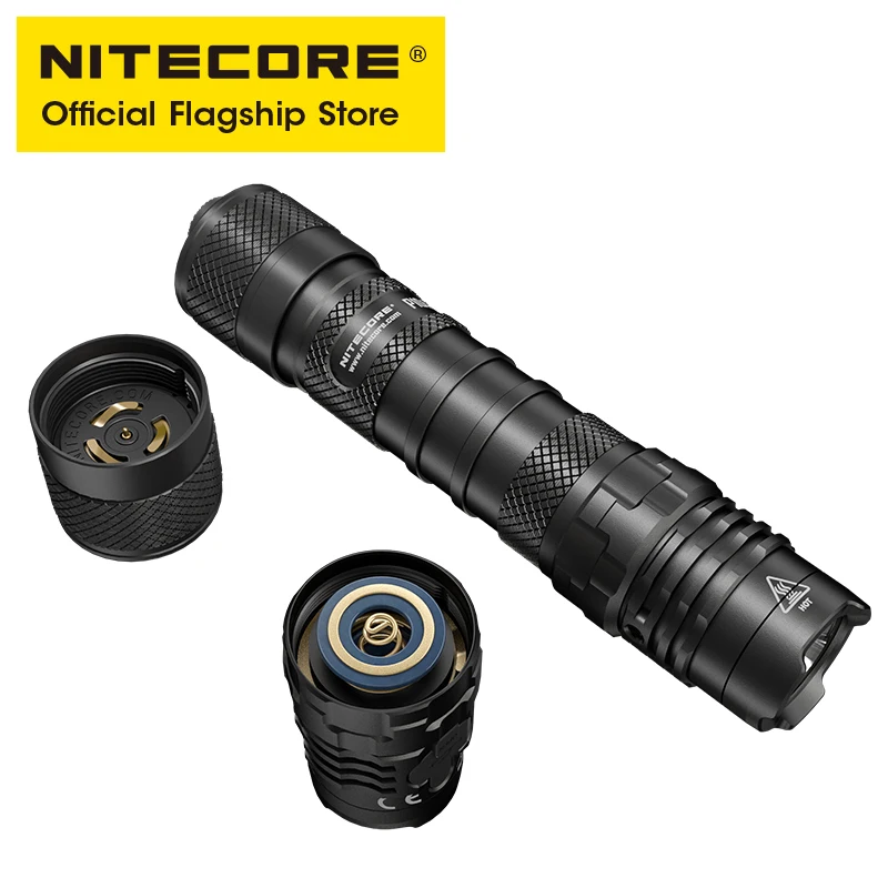 NITECORE P10iX Rechargeable Flashlight Powerful 4000 Lumens USB Tactical Flashlight One Button Strobe, 5000mAh NL2150HPi Battery