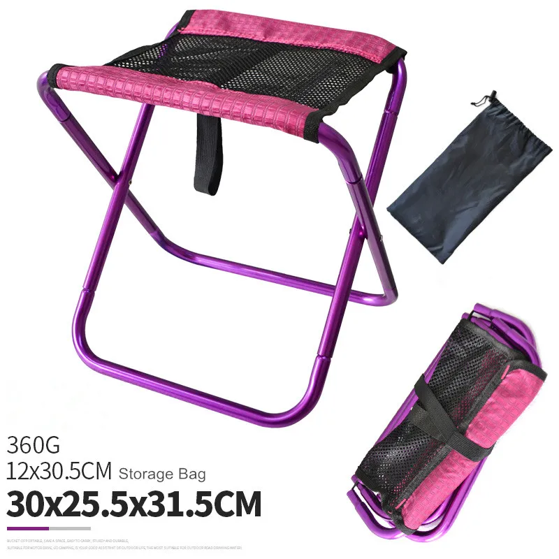 Outdoor Breathable Mesh Foldable Fishing Chair Ultra Light Weight Portable Folding Camping Aluminum Alloy Picnic