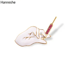 Hot Sale Simple White Enamel Lapel Medical Brooch Pin Syringe Glove Doctor Nurse Gift Backpack Hat Badge Accessories Jewelry