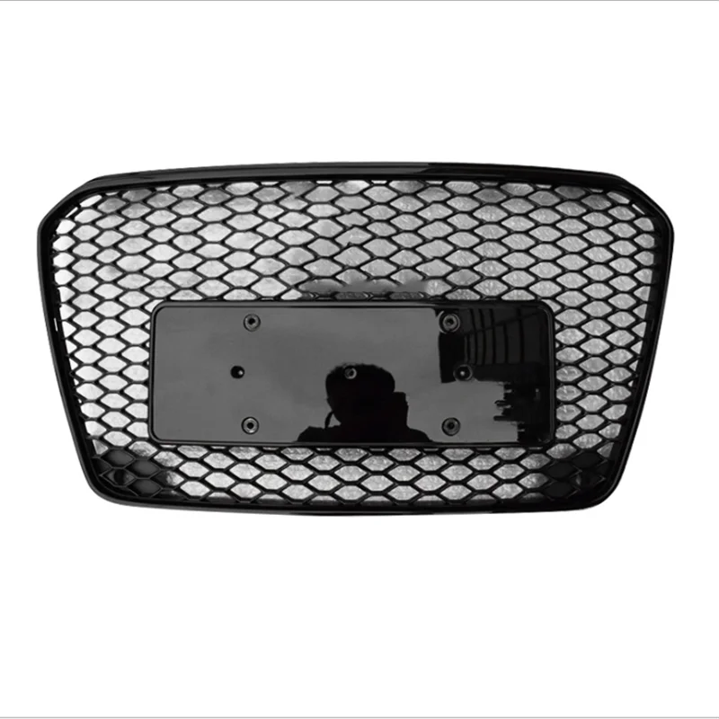 Black Honeycomb Front Grille Car Bumper Grills with Emblem For Audi A5 B8 2012 2013 2014 2015 2016