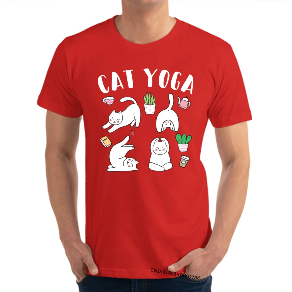 Dog yoga dont hate mediate cat yoga namaste Custom Simple Style Man Tshirts Brand New Cotton Tops Tees comfortable T Shirt