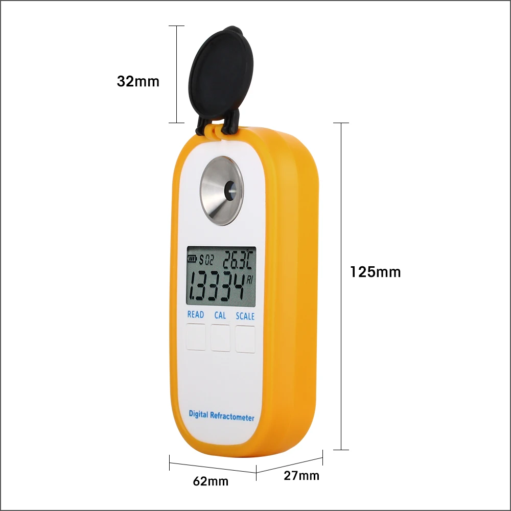 Imagem -03 - Digital Beer Refratômetro Wort Hidrômetro Brix 50 Medidor de Concentração Eletrônico Wine Alcohol Tester rz