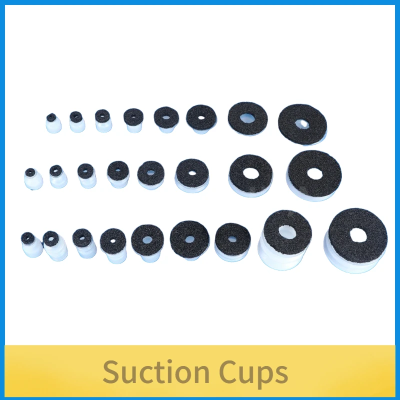 5pcs Red Black Sponge Rough Surface Vacuum Chuck Sucker Mirror Seamless Silicone MP-30 40 50 Suction Cups