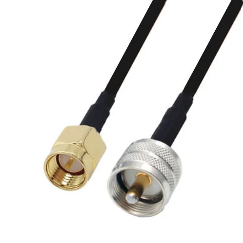 RG58 Cabo SMA Macho para Conector Macho UHF SO239, Extensão de Antena WiFi, Cabo Jumper Pigtail