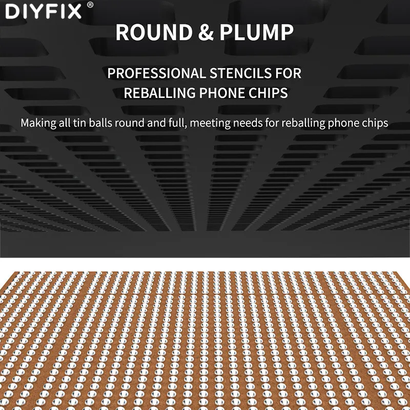 MEGA-IDEA High Precision Steel Mesh Motherboard CPU CHIP IC BGA Reballing Stencil Planting Tin Net For Iphone 6-11 Pro Max
