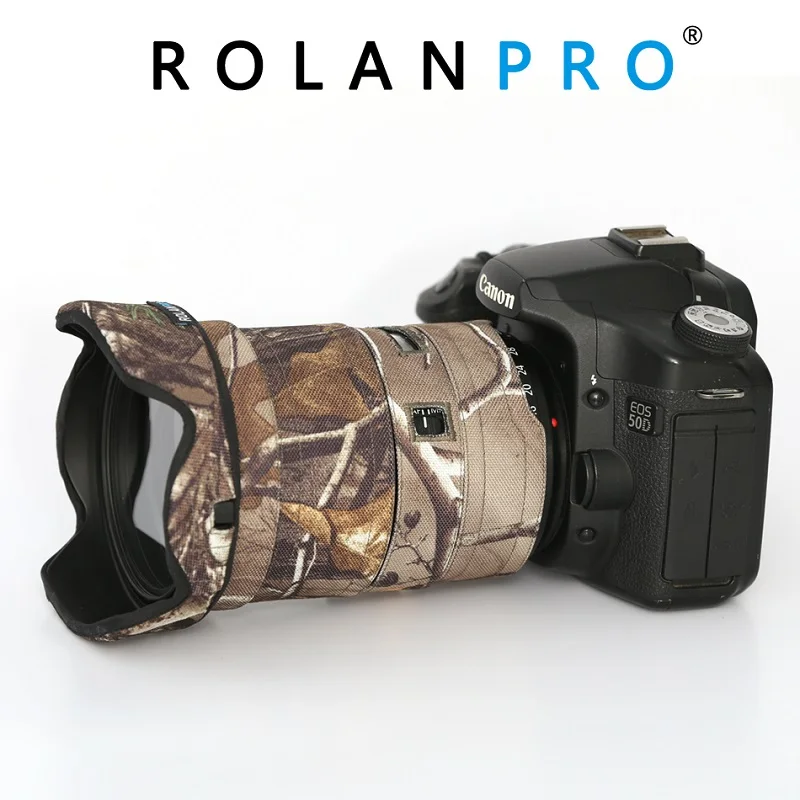 ROLANPRO Lens Coat for Canon EF 16-35mm F/2.8L III USM Camouflage Rain Cover Lens Protective Sleeve Guns Clothing Photography