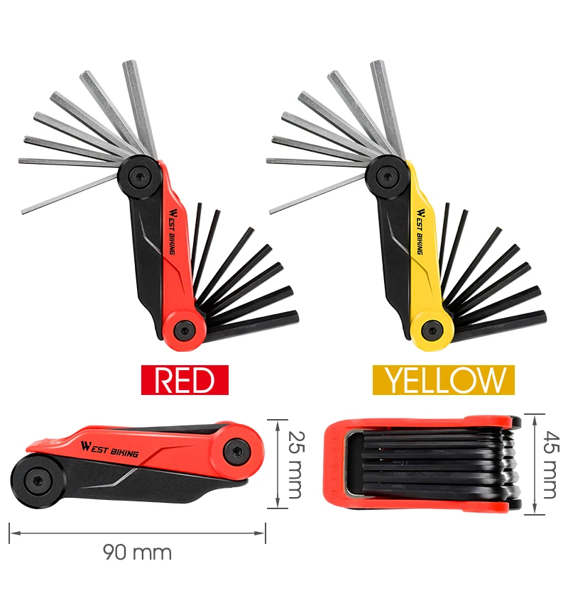 WEST BIKING Bicycle Tools Kit Cycling Repair Hex Allen Wrench Bottle Opener Tire Lever Multitool Set MTB Road Bike Repair Tool