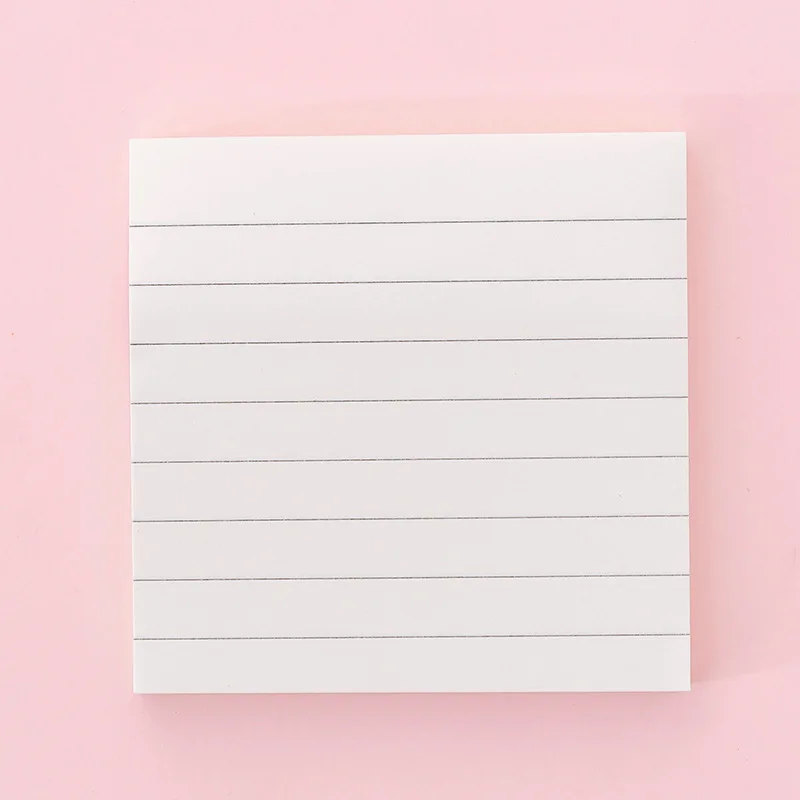 Linha Em Branco Kraft Note Book Memo Pad Sticky Notes Mensagem Estudante Xadrez