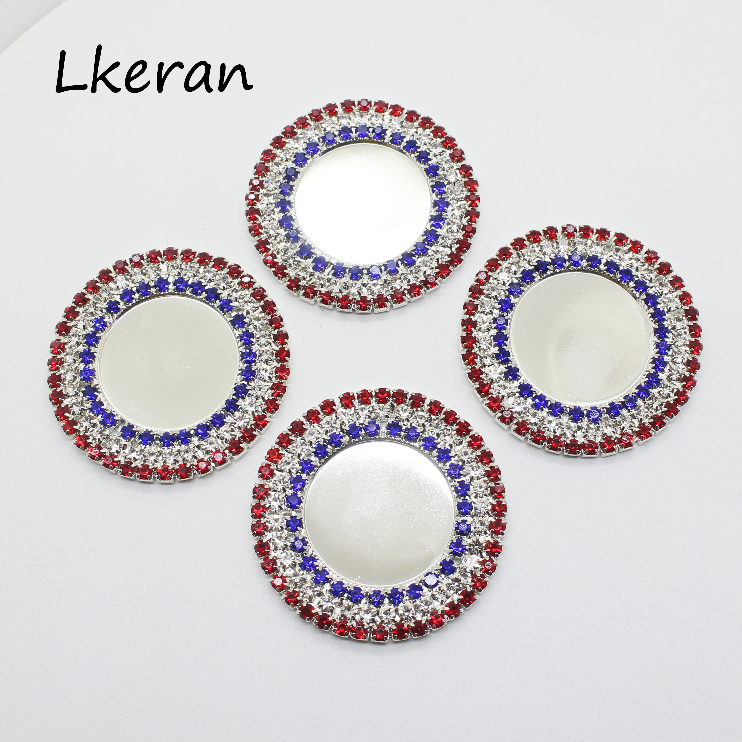 LKERAN 5 sztuk/partia wewnętrzna 25mm trzy rzędy rhinestone przycisk butelka cap taca ustawienie klucz pokrywa pokrywy DIY two...