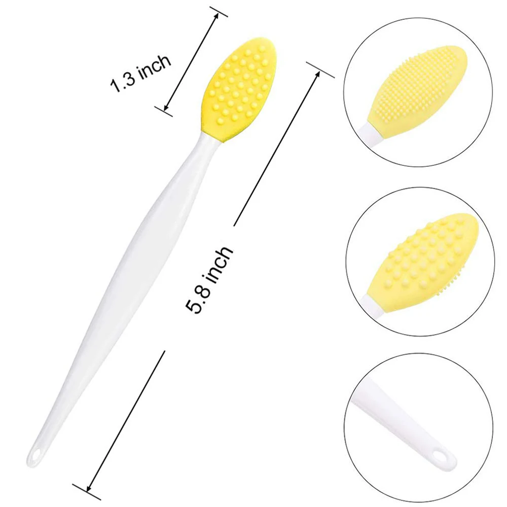 56Pcs Silicone Lip Brush Double Sided Soft Exfoliating Cleansing Lips and Nose Blackhead Facial Skin Beauty Massage Brush