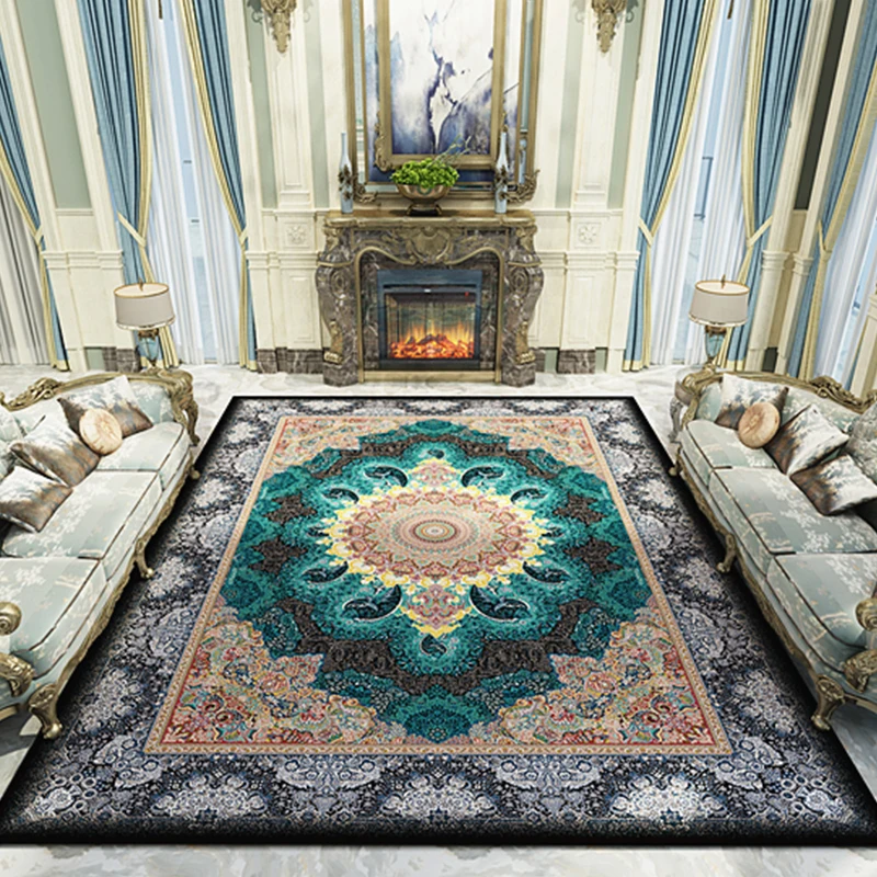 European Modern Home Carpets For Living Room Turkey Persian Bedroom Tea Table Rugs  Luxury Customize Sitting Room Bedside Mats