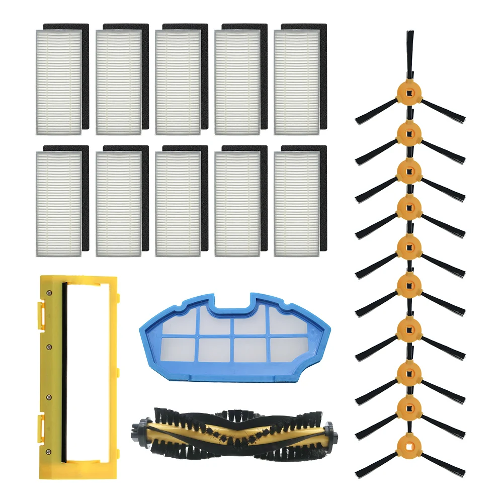 Hepaフィルターサイドブラシ一次フィルタecovacs deebot N79S N79ためeufy robovac 11 11Cためコンガ優秀990ブラシカバー