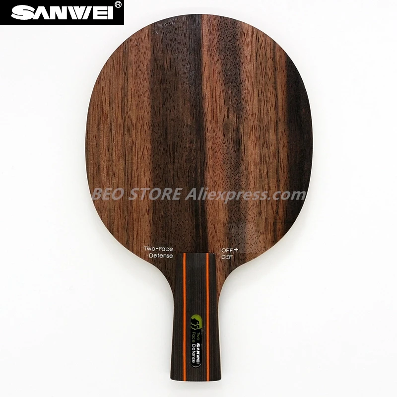 SANWEI TWO FACE DEFENSE Table Tennis Blade attack+ defence Ebony+ Hinoki surface ping pong racket bat paddle