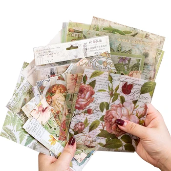 15 sztuk dekoracyjny papier ryżowy Retro księga gości kolaż materiał klasyczne brązujące siarkowe naklejki papierowe 90S papier do pakowania