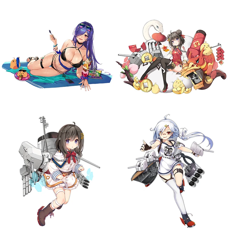 Three Ratels CYX15 Most complete Azur Lane  PVC Anime sticker for car bike motorcycle laptop wall stickers decals