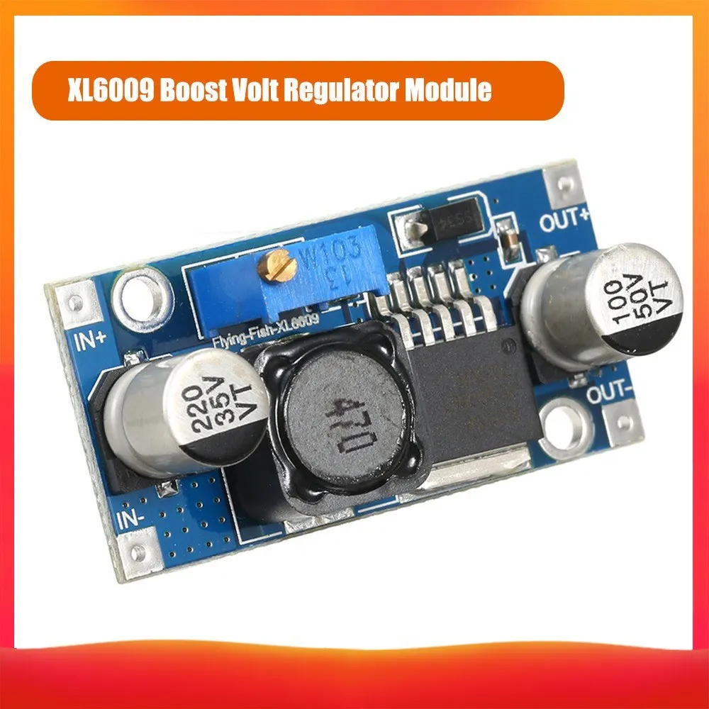 XL6009 DC5V/6V/9V/12V to 24V Boost Voltage Regulator Module Adjustable Automatic Converter