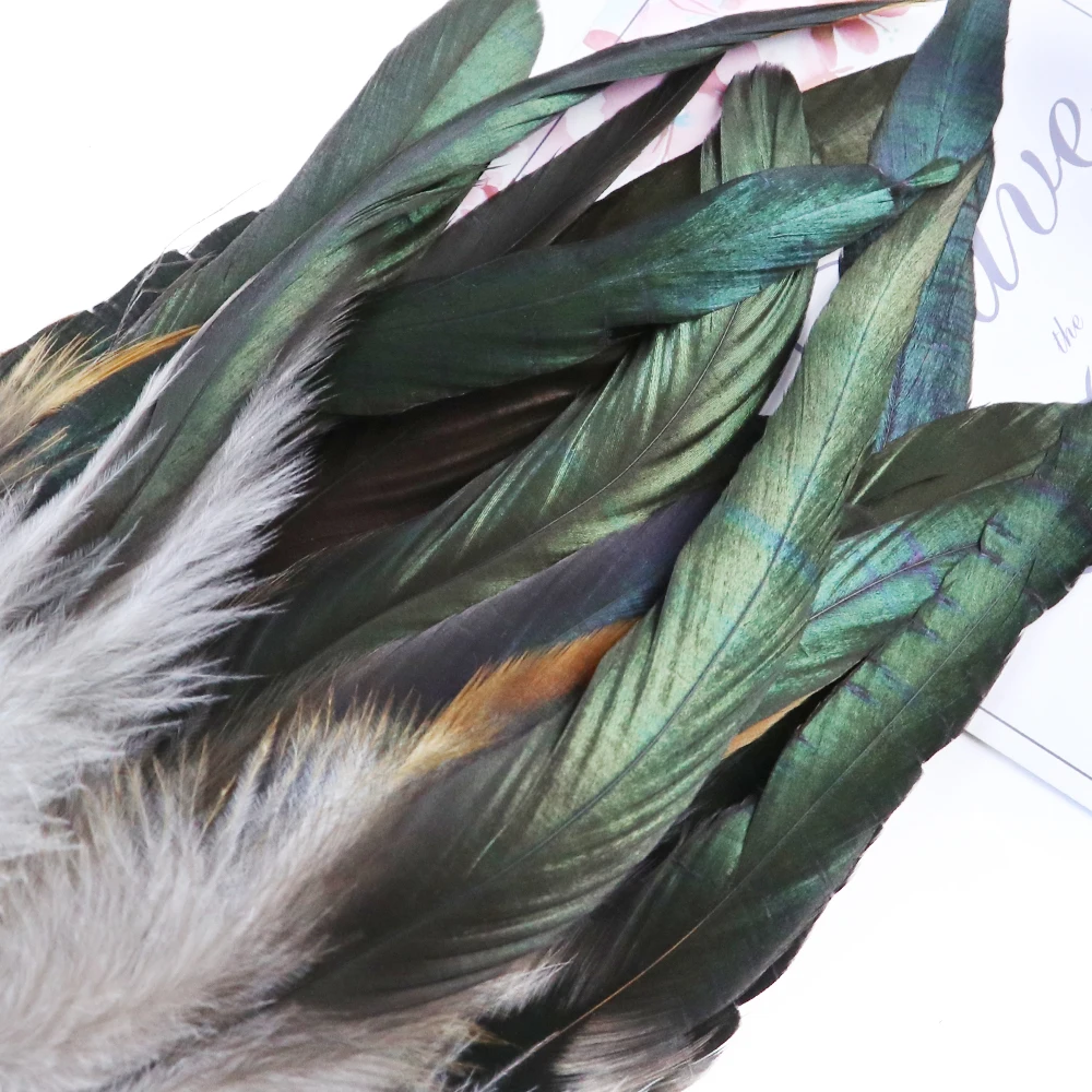 50Pcs/Lot Natural Color Rooster Feathers 6-8 Inch/15-20 CM Pheasant Chicken Feather for Crafts Jewelry Earring Making Plumes