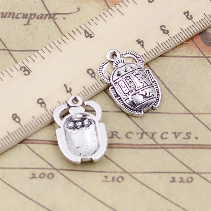 10pcs Charms Insect Hexapod Bug 25x16mm Tibetan Silver Color Pendants Antique Jewelry Making DIY Handmade Craft Pendant