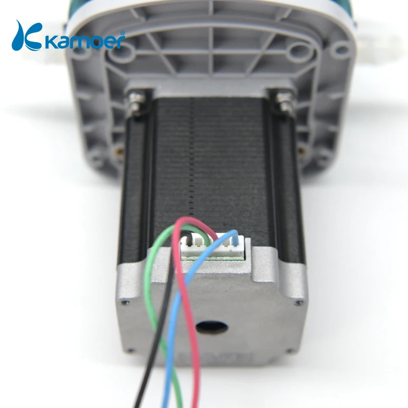 Imagem -03 - Kamoer-bomba Peristáltica de Alto Fluxo Kkts Stepper Motor Velocidade Ajustável Bomba Dosadora com Cabeça Simples e Dupla 24v 4001600 ml Min