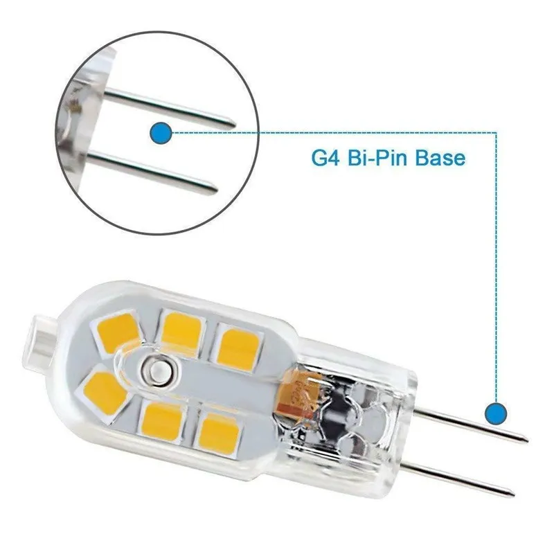 10pcs G4 LED Bulbs 3w Equivalent 30w Replacement for Halogen Capsule 12v/220V with Frosted Cover Warm White [Energy Class A++]