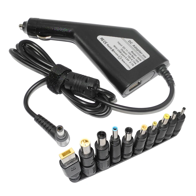 19V 4.74A 20V 4.5A 19.5V 4.62A 90W Laptop Universal Car Charger Dc Power Adapter for Asus Lenovo Acer Samsung Notebooks