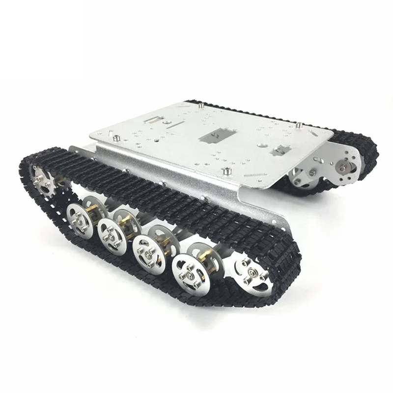 TS100 Sterowanie na podczerwień Amortyzacja gąsienicowa Podwozie czołgu robota gąsienicowego z unikaniem przeszkód do edukacji robotów przez telefon