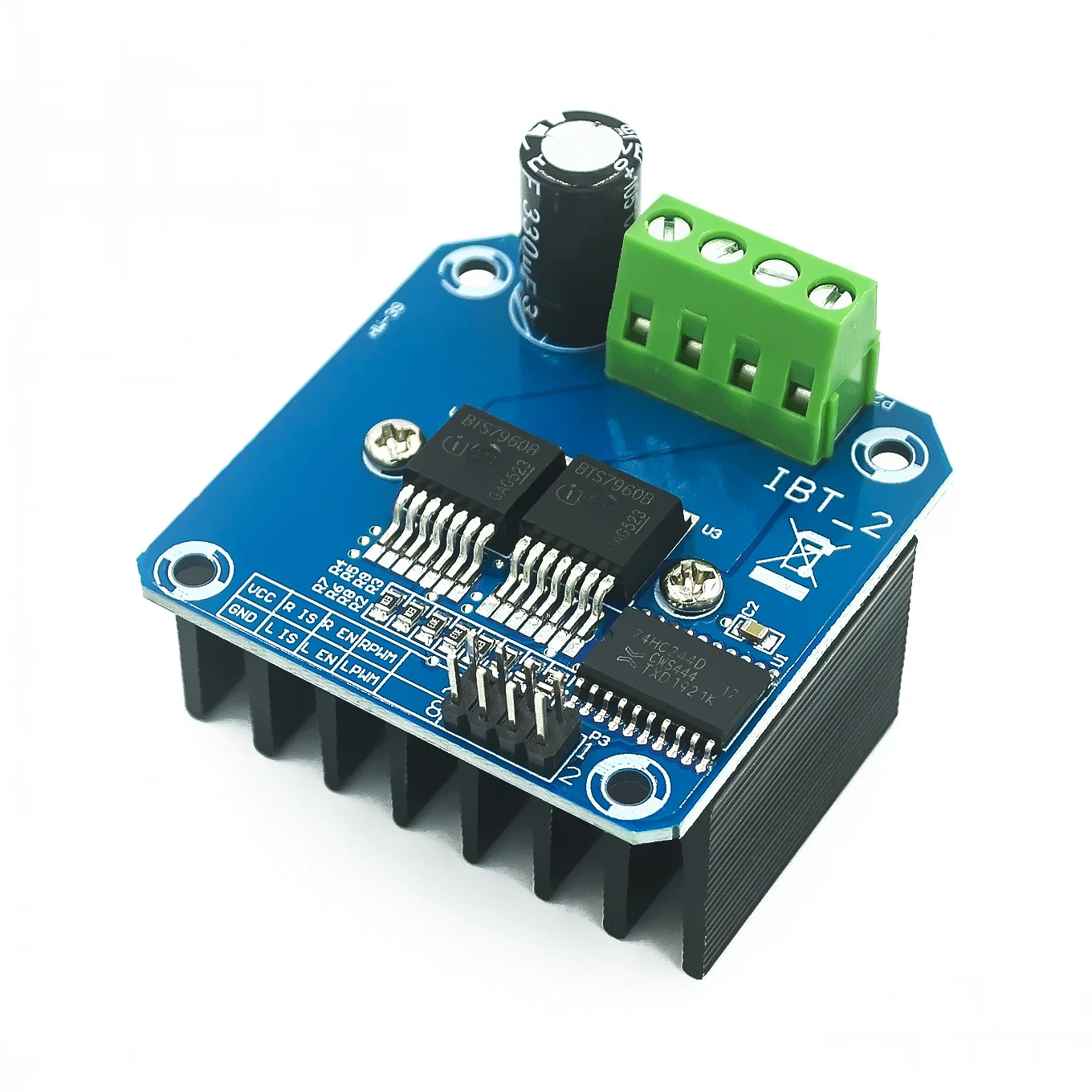 Módulo controlador de Motor de alta potencia doble BTS7960 43A, puente H, bricolaje, diagnóstico de corriente de coche inteligente para Arduino