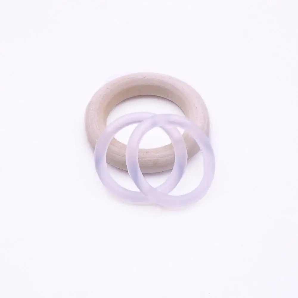 Sutoyuen 30PCS BPA Free Safe Silicone Baby Pacifier Dummy Ring MAN Adapter O Ring ilicone Inner Diameter 21mm