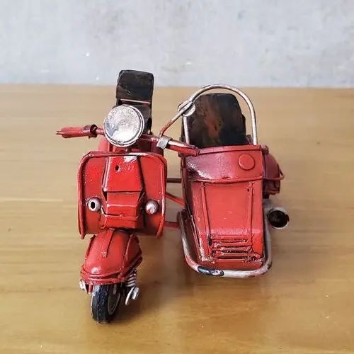 Model Motorcycle Modelcar Vintage Ironwork Tin Crafts Handmade Collection Handicraft Decorations Gifts Retro Nostalgic