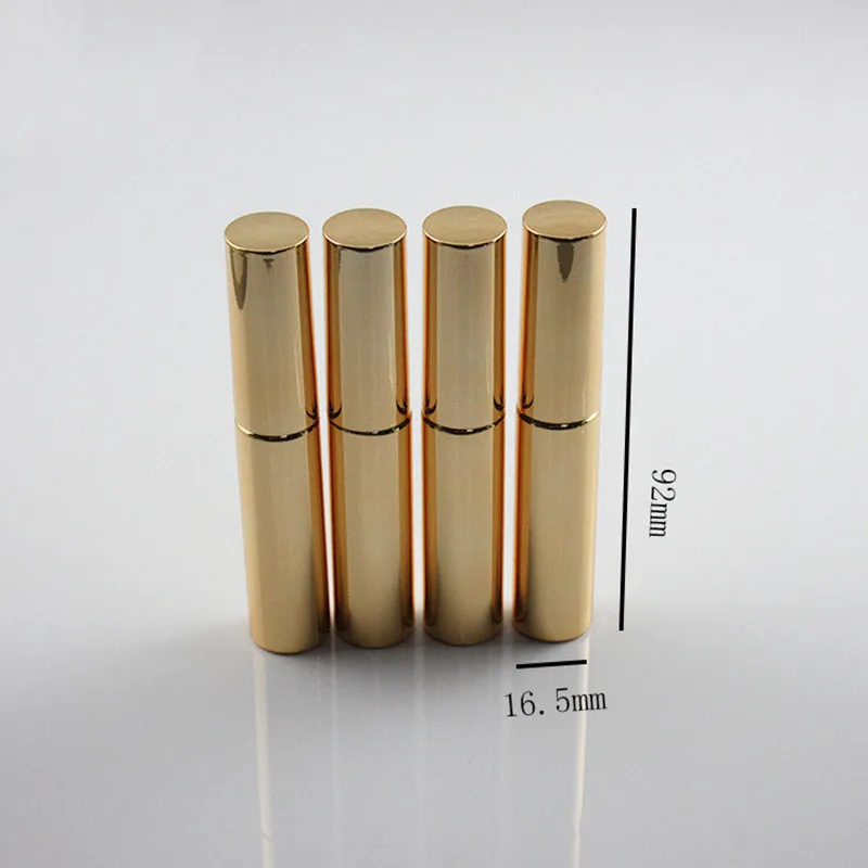 10-100pcs 8ml Empty Gold Eyelash Tube Mascara Cream Vial/Container Fashionable Refillable Bottles Makeup Tool Accessories