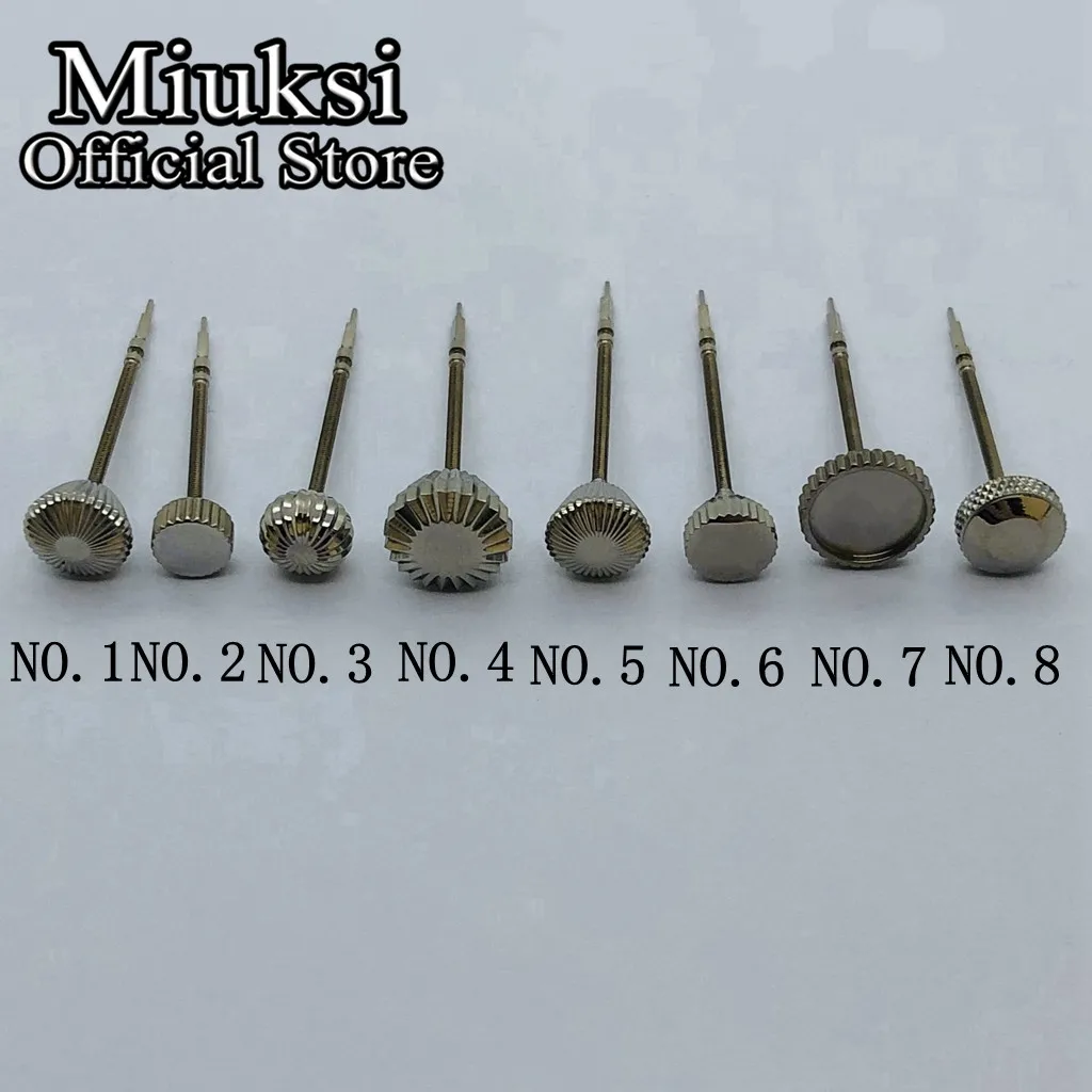 Miuksi 1PCS stainless steel watch crown stem kit fit ETA 6497/6498,Seagull ST36 movement