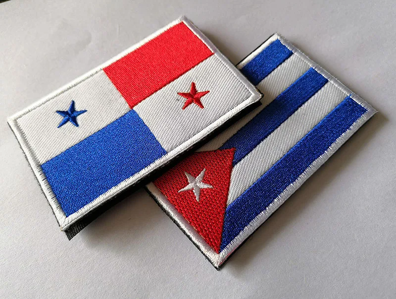 National Flag Patch Hook Loop Croatia Chile Wales Slovakia Badges Armband 3D Stick on Jacket Backpack Stickers