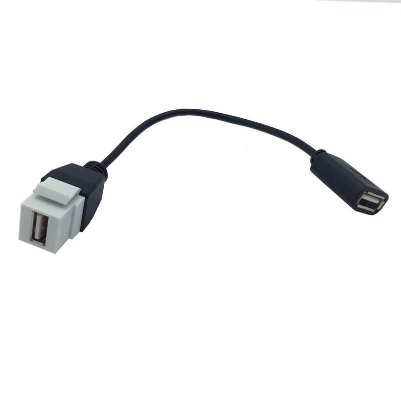 Keystone Jack Coupler Connector Cable Adapter USB 2.0 A Female to A Female Extension Converter 0.2m