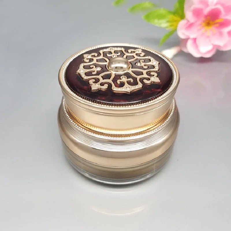 30g/ml gold/pear white acrylic plastic cream bottle/jar/pot for eye cream/essence/night cream/moisturizer/gel/skin care packing