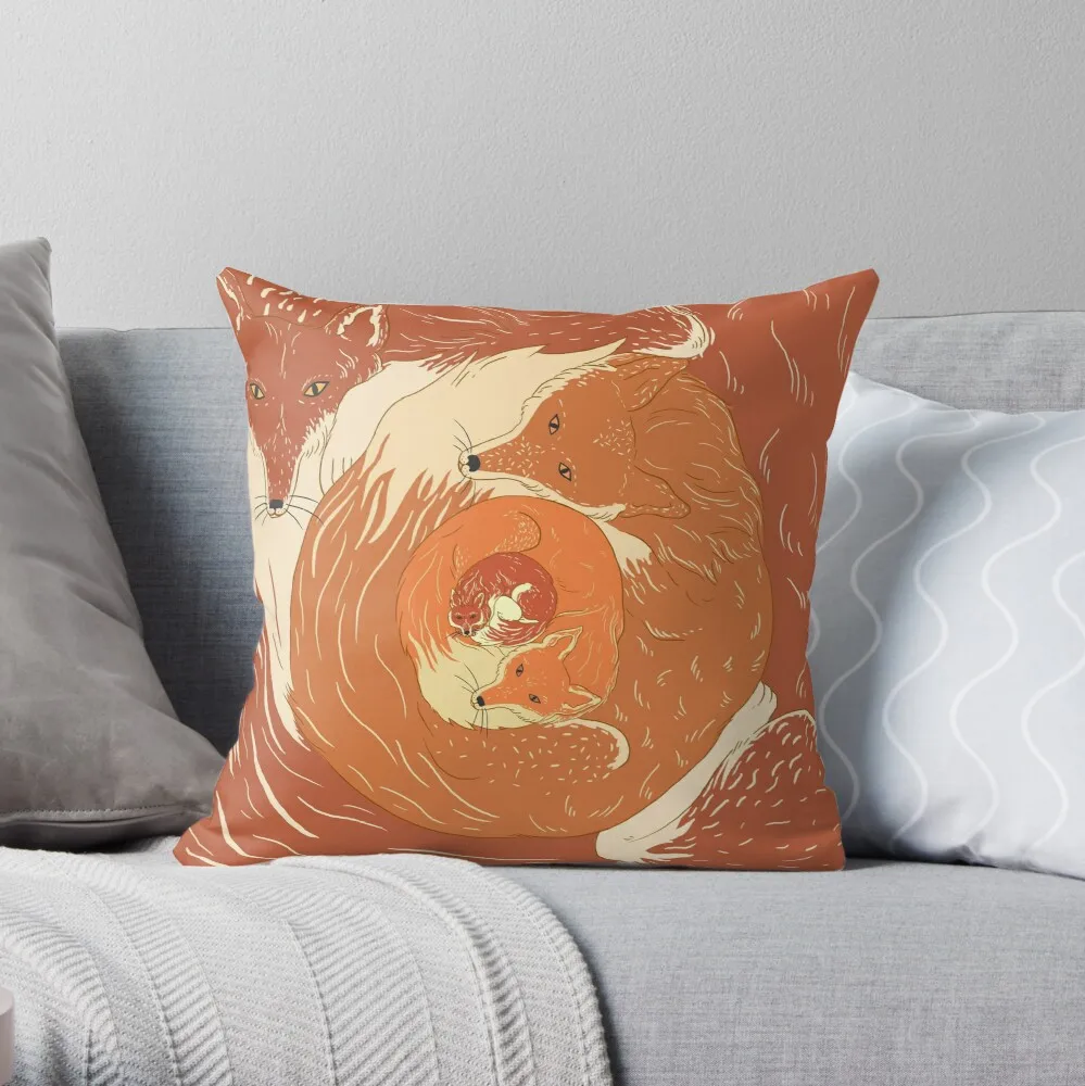 Foxes Throw Pillow Pillowcase Cushion Cover Home Decorative Sofa Pillow Cover Cushion Cover 40x40cm 45x45cm