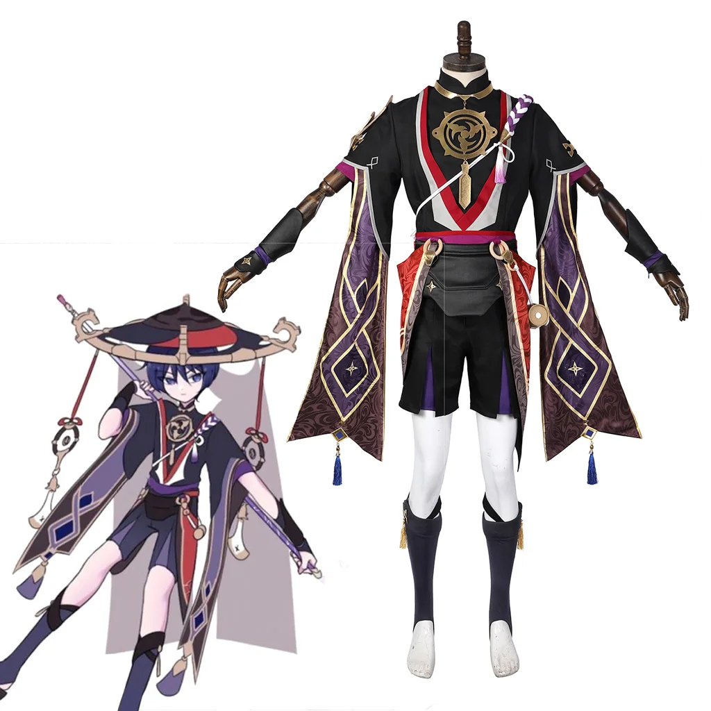 

Cosplaybuy Game Genshin Impact Scaramouche Cosplay Costume Carnival Halloween Suit Uniform Cartoon Scaramouche Outfit