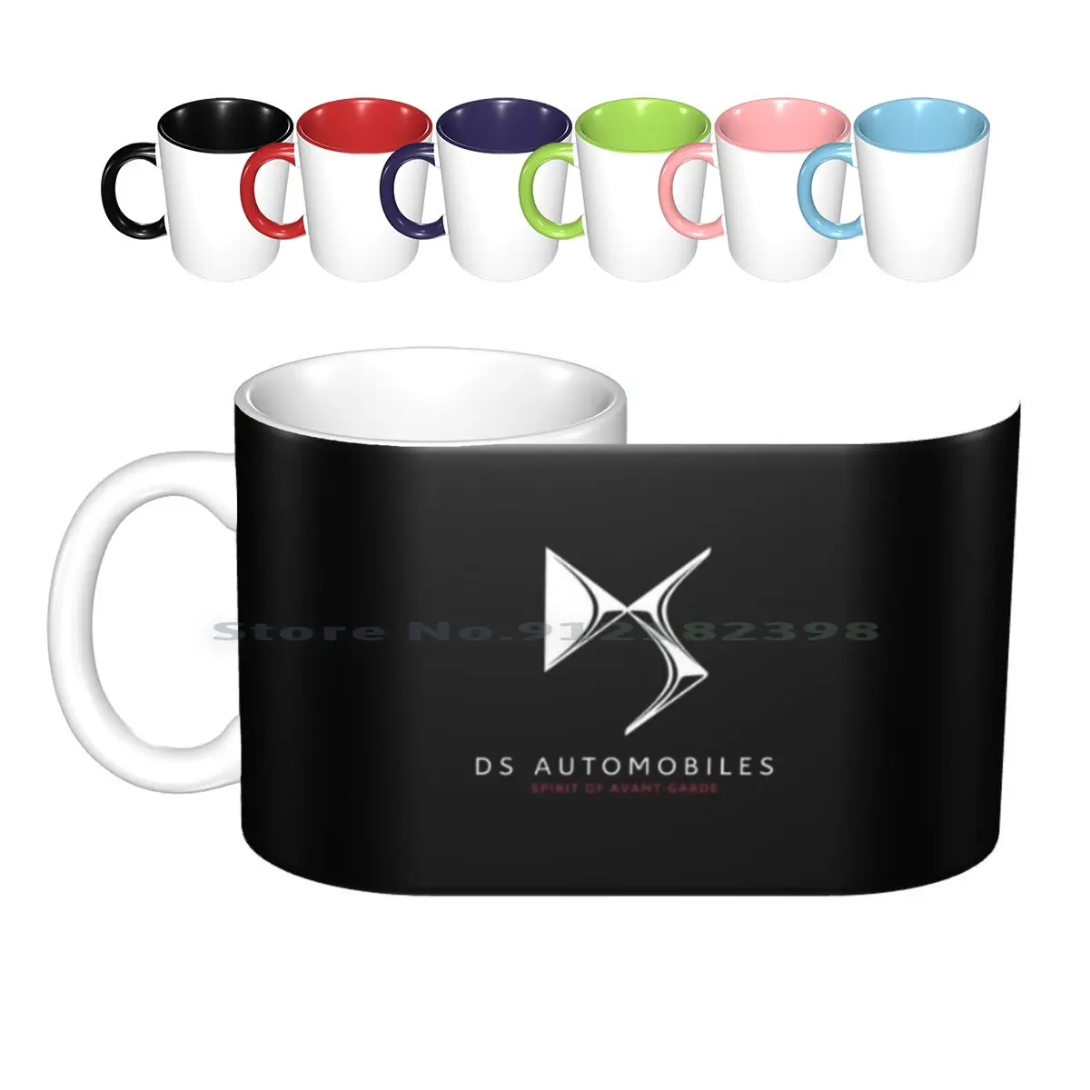 White Automobiles-Spirit Of Avant-Garde Ceramic Mugs Coffee Cups Milk Tea Mug Automobiles Spirit Spirit Of Avant Garde Dsa Psa