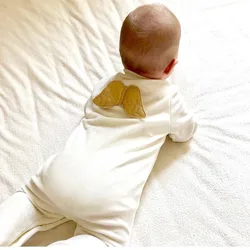 Autumn Newborn Clothes Children's Clothing Cotton Climbing Clothes Baby Boy Angel  Wing Romper Newborn Christmas Clothes