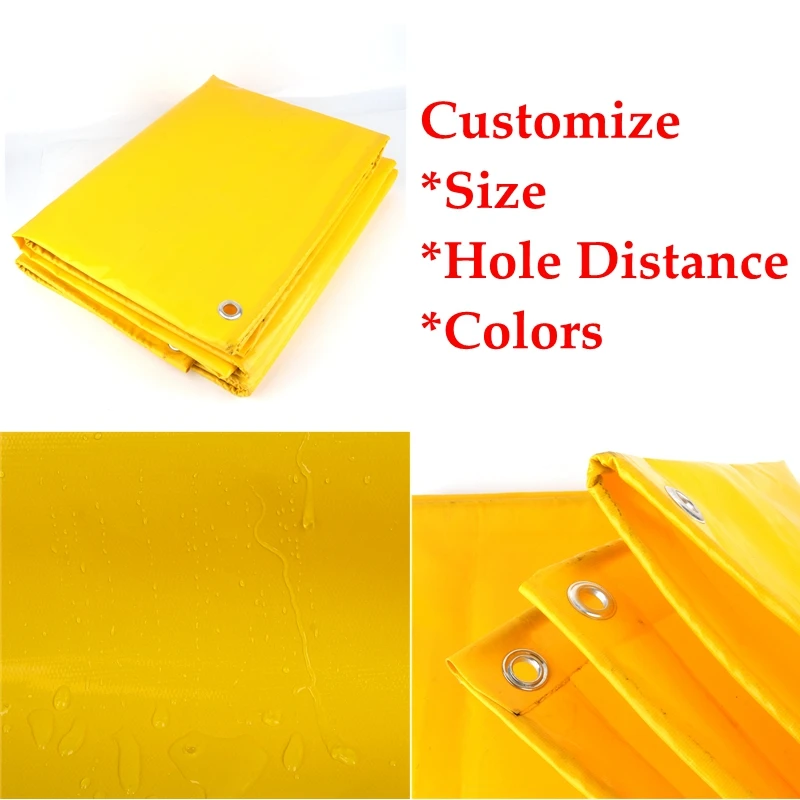 

Thickness 0.45mm Yellow PVC Tarpaulin Rainproof Cloth Sunshade Awning Cover Garden Courtyard Truck Waterproof Sunshade Cloth