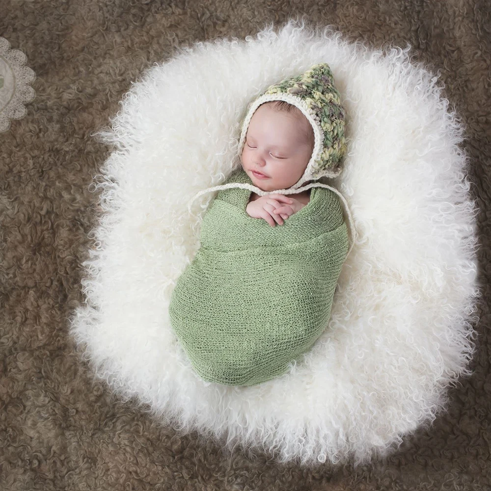 Don & Judy Baby Photography puntelli ricezione Wrap Photo accessori per capelli in tessuto neonato coperta in maglia elasticizzata con copricapo 2 pz/set