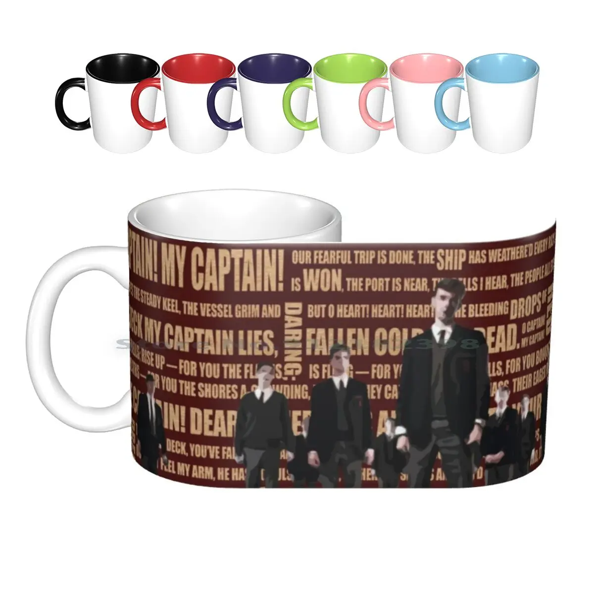 Dead Poets Society Ceramic Mugs Coffee Cups Milk Tea Mug Dead Poets Society Robin Williams Movie Typography Walk Whitman O