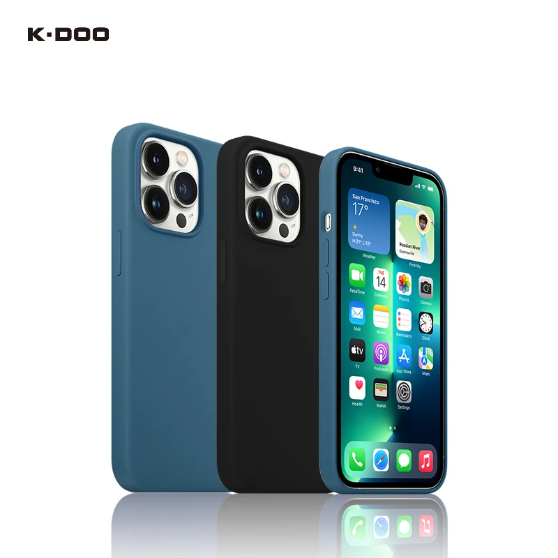 

K-DOO iCoat Liquid Silicone Black Cover ,Soft Phone Case, Smooth Touch Feeling Back Shell for iPhone 13, 13Mini,13Pro,13Pro Max