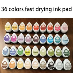 12pcs/pack Multi-Colors Droplet Quick-drying water-based ink pad For DIY Scrapbooking Photo Album Decoration