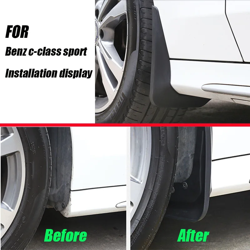 Dành Cho Xe Mercedes Benz C Lớp C Cấp W205 2015 ~ 2021 Fender Bùn Bảo Vệ Cánh Tà Mudguards Phụ Kiện Benz C180 c200 C260 C300 Mudguards