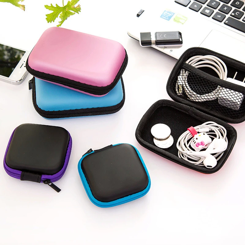 Storage Bag Earphone Hard Case Portable Organizer Earphone Case For Bluetooth-compatible Headset Smartphone Earphone USB Cable