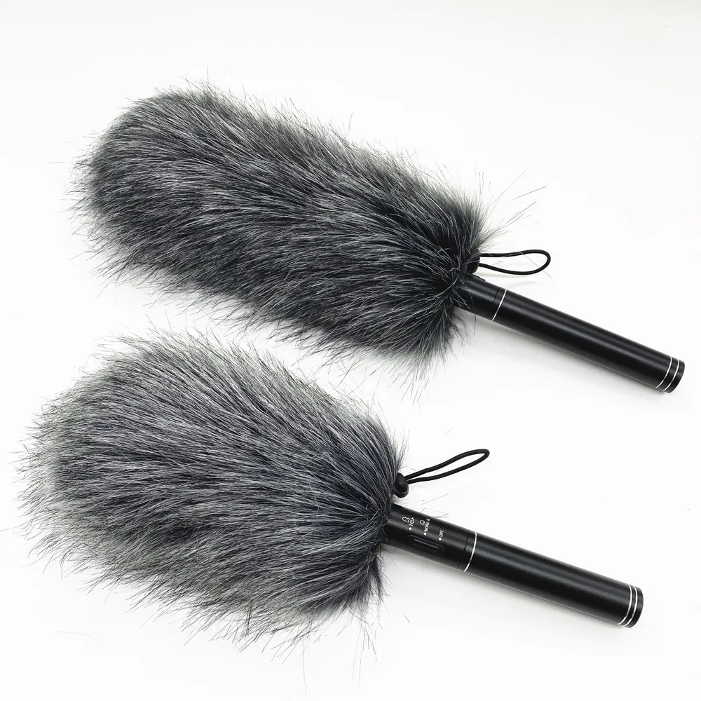 Outdoor Pop Filter Mic Pelzigen Windschutzscheibe Muff Winddicht Mikrofon Hülse Mikrofon Abdeckung Dead Cat Für Interview Dropshipping – Detail 5