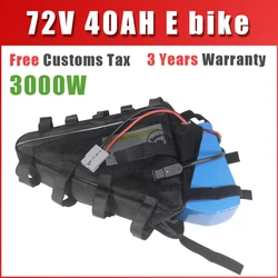 72V 1000W 2000W 3000W Triangle Bag Battery Pack 72V 30AH 40AH Lithium Battery For Electric bicycle