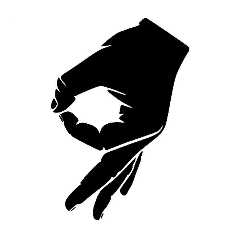 

OK Hand Circle Design Vinyl Car Sticker Waterproof UV Resistant for Auto Window Bumper Universal Fit Gesture Symbol